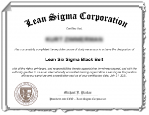 Lean Six Sigma Black Belt Certificate